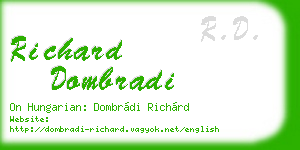 richard dombradi business card