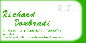 richard dombradi business card